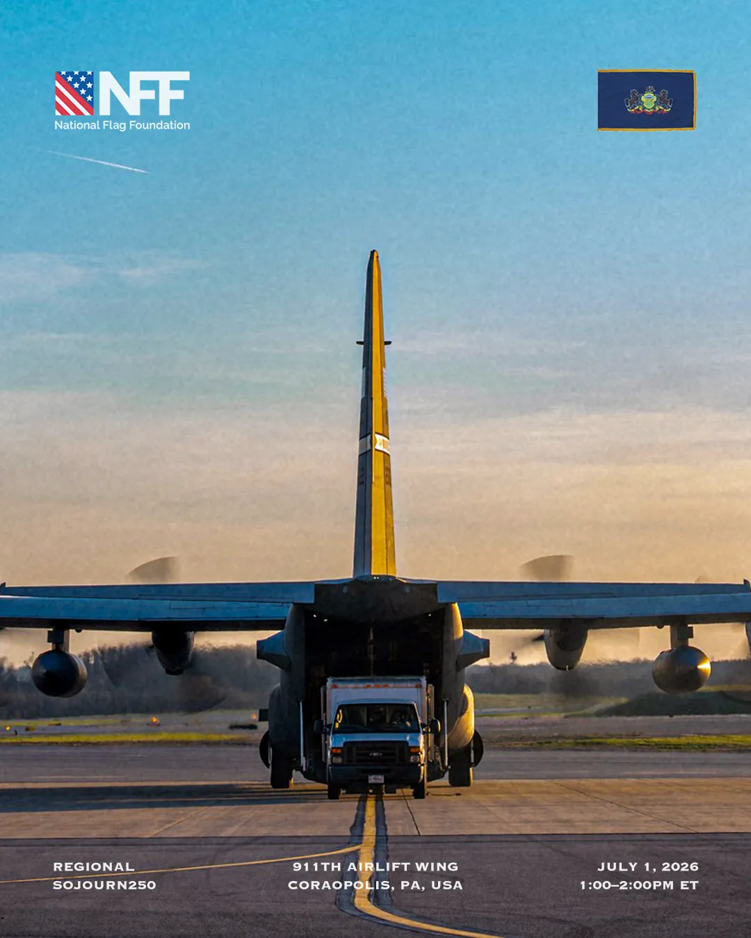 Stewardship & Honor, 911th Airlift Wing, Coraopolis. Wednesday, July 1, 1:00 – 2:00 PM ET.