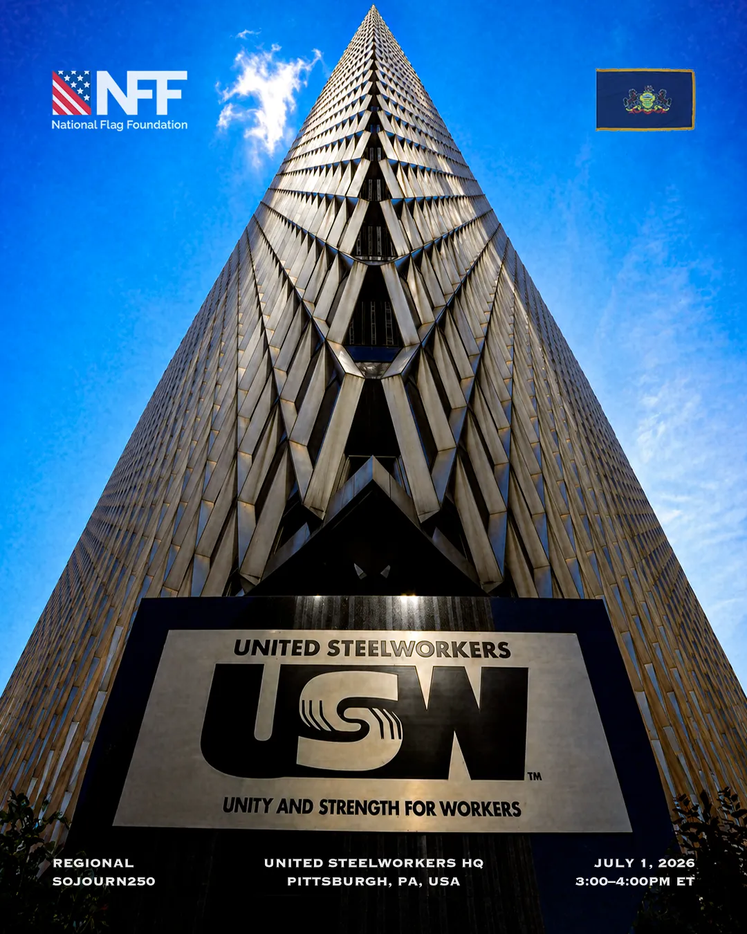 The People Who Make America, United Steelworkers Headquarters, Downtown Pittsburgh. Wednesday, July 1, 3:00 – 4:00 PM ET.